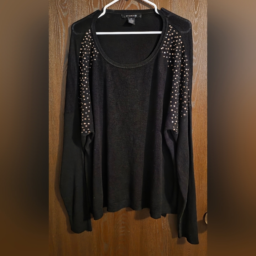 89th & Madison Black Embellished Sweater